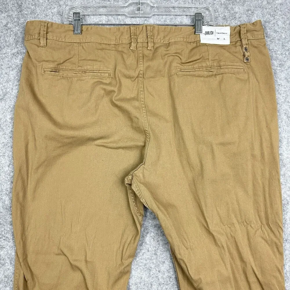 Publish Pants Mens Size 44 Tan Legacy Joggers Cotton Stretch Casual Preppy Logo